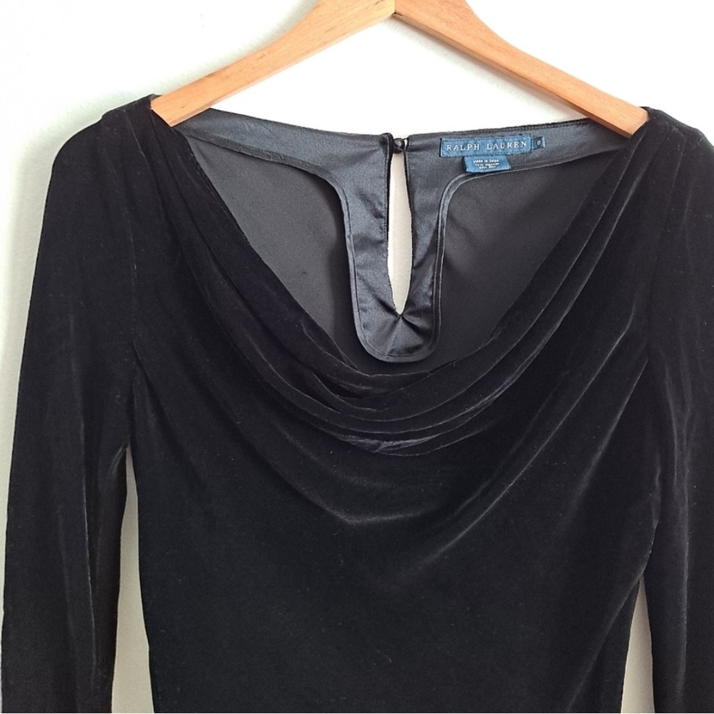 Ralph Lauren Blue Label Sophisticated Black Bodysuit